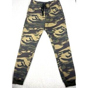 Royal Blue Joggers Mens 3XL Green Camo Elastic Drawstring Waist Comfort Lounge